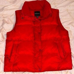 Beyond Yoga Bright Red Quilted puffer Vest